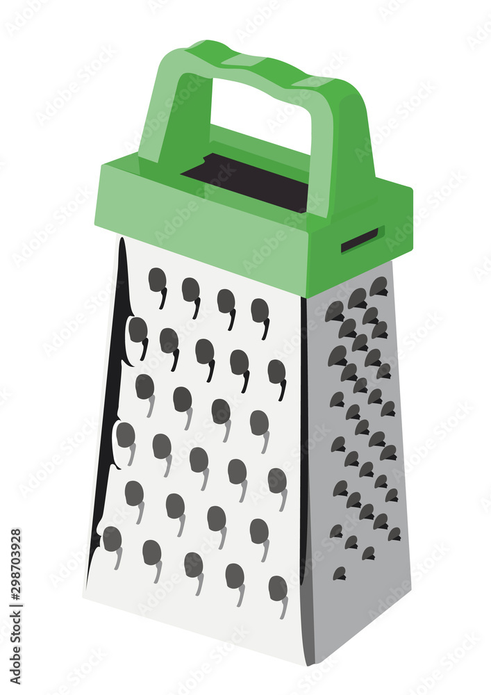 Grater green realistic vector illustration isolated Grater green realistic vector illustration isolated
