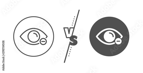 Eye diopter sign