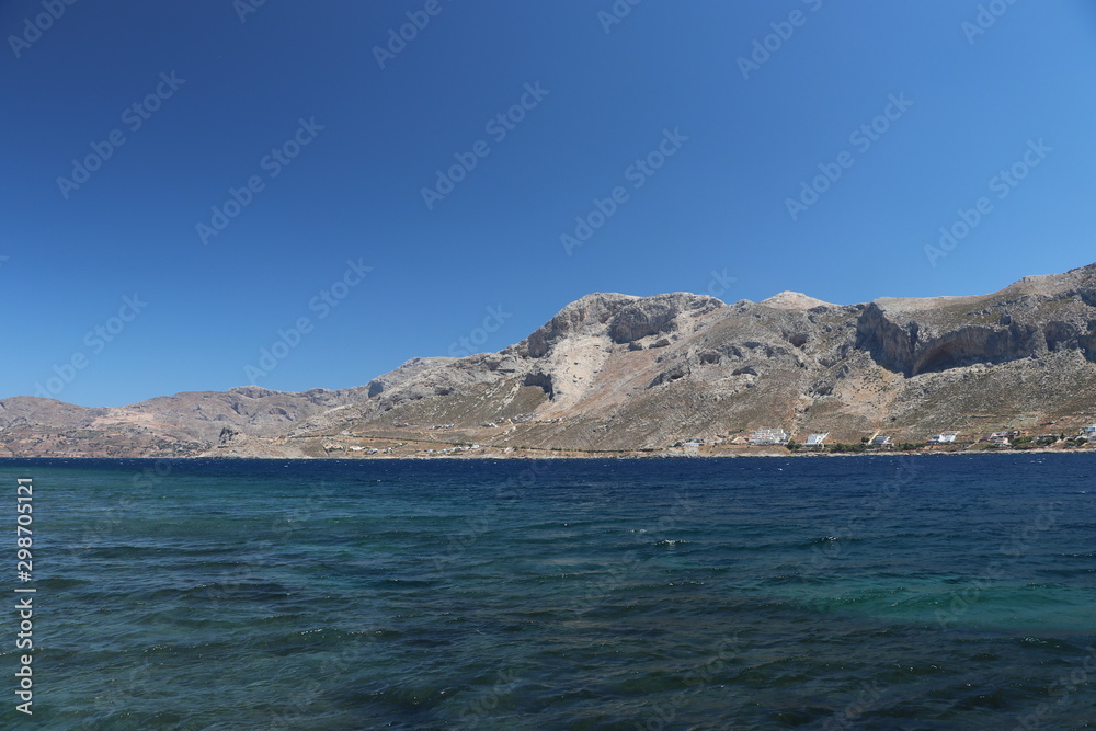 Kalymnos island, famous climbing paradise, in the Aegean sea, Mediterranean
