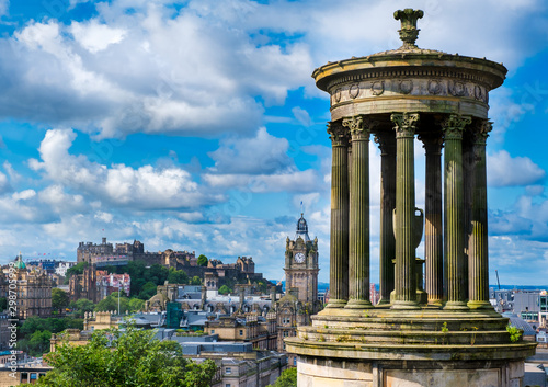 The city of Edinburgh in Scotland on a summer day