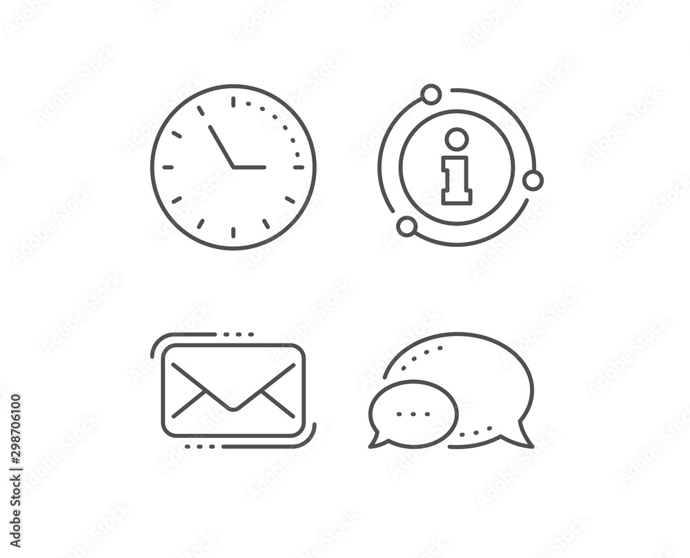 Messenger Mail line icon. Chat bubble, info sign elements. New newsletter sign. Phone E-mail symbol. Linear messenger Mail outline icon. Information bubble. Vector Messenger Mail line icon. Chat bubble, info sign elements. New newsletter sign. Phone E-mail symbol. Linear messenger Mail outline icon. Information bubble. Vector