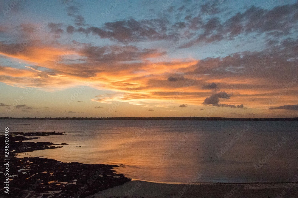 Coucher de soleil Concarneau Bretagne France