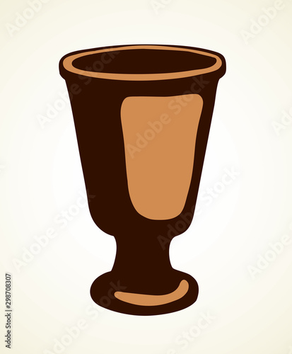 Ancient cup. Vector drawing