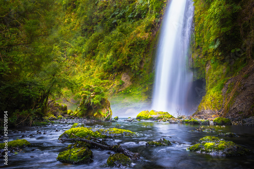 Fototapeta Naklejka Na Ścianę i Meble -  Cascadas de Tocoihue, Chiloe Island, Chile - Tocoihue: the Biggest Waterfall on the Island of Chiloé, Chile