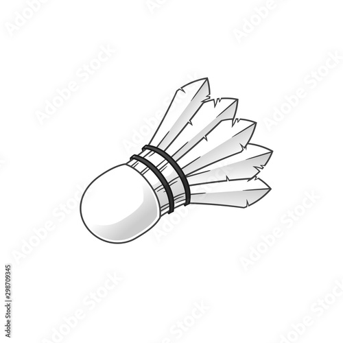 shuttlecock logo vector mascot illustration