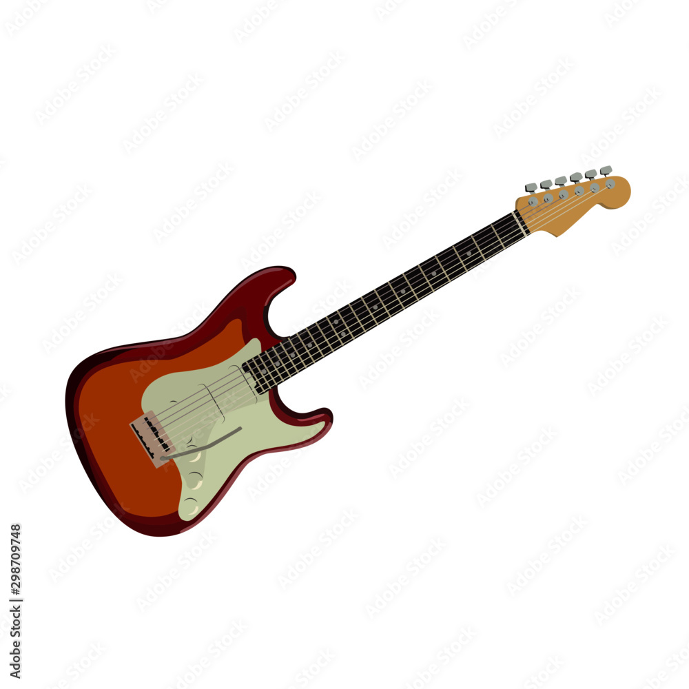 Fototapeta premium guitar realistic vector illustration isolated