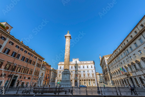 Column of emperor Marco Aurelio in Piazza Colonna