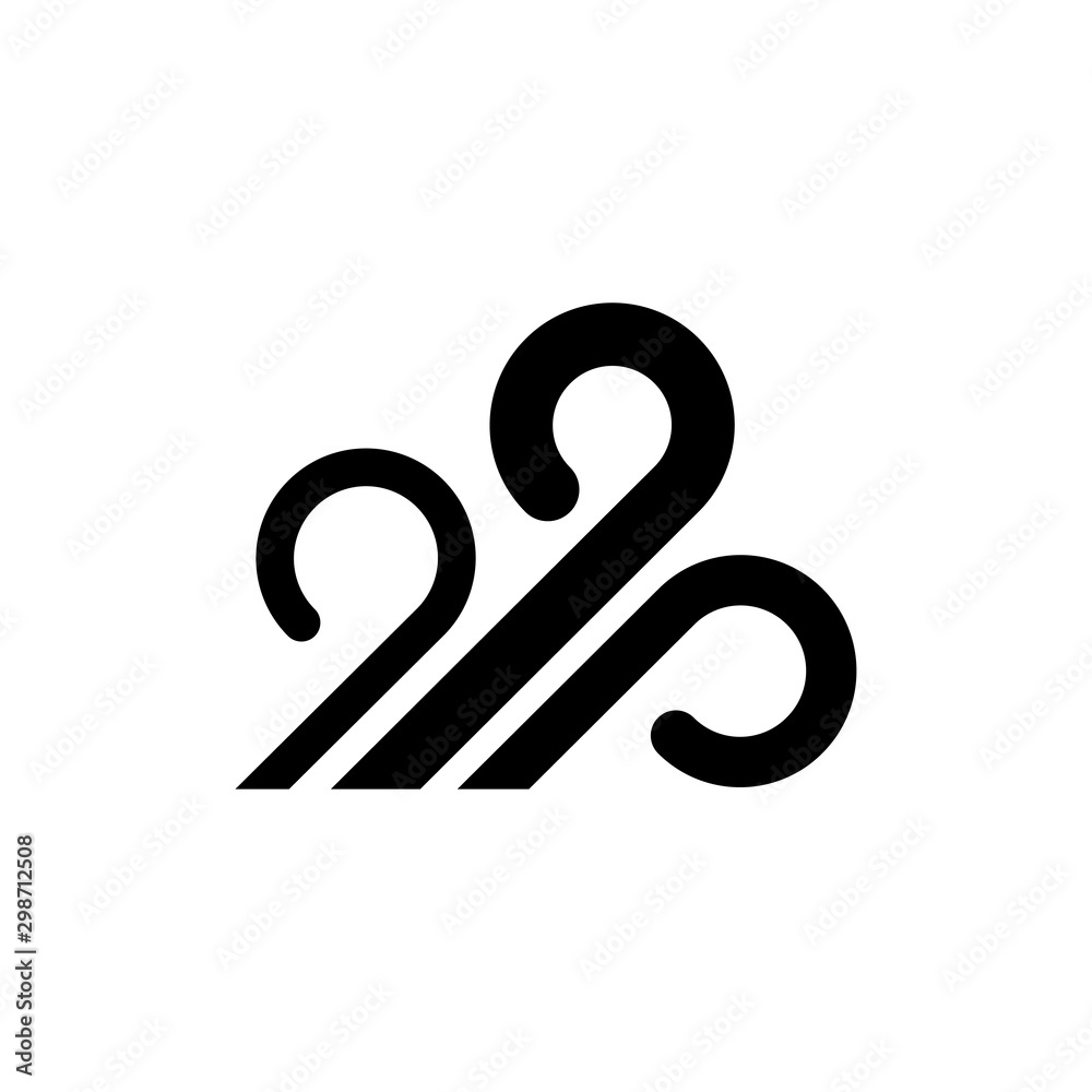 Obraz premium Wind icon trendy