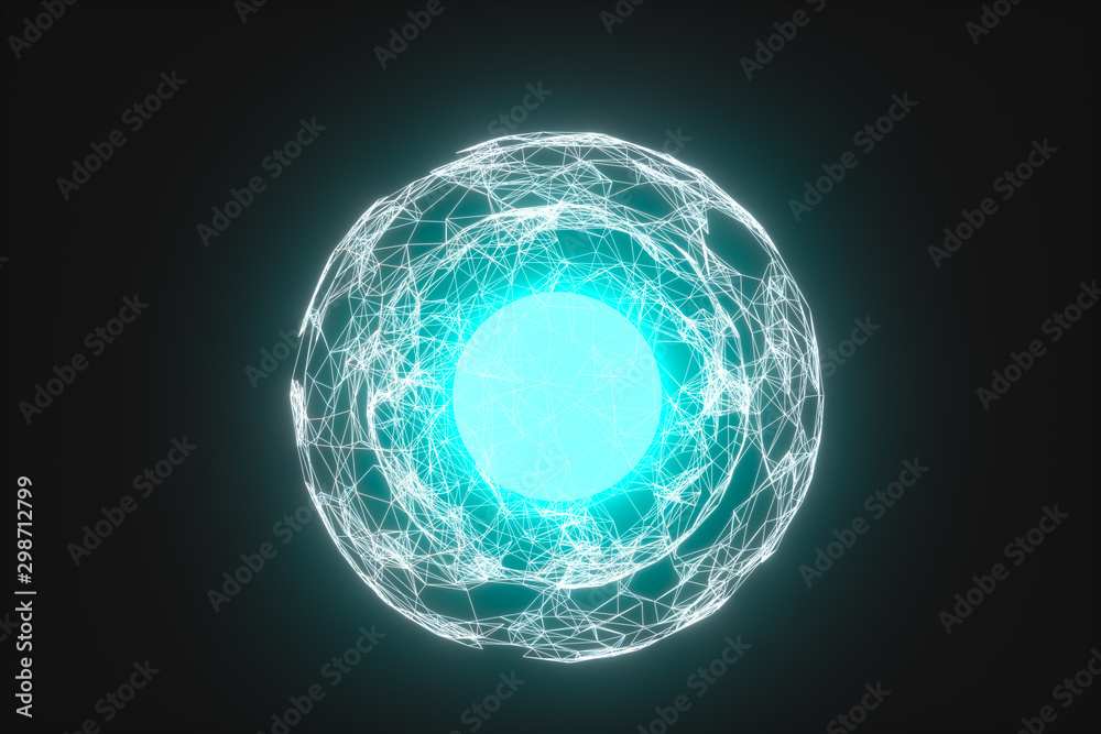 Glowing lines and creative geometries, 3d rendering. Glowing lines and creative geometries, 3d rendering.