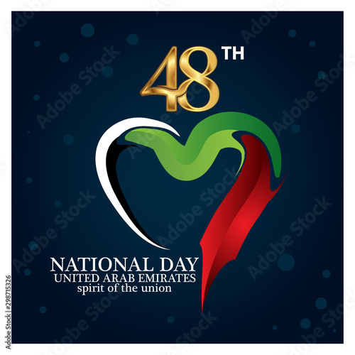 Vector illustration. background United Arab Emirates national holiday of December 2. Happy Independence Day. designs for posters, backgrounds, cards, banners, stickers, etc