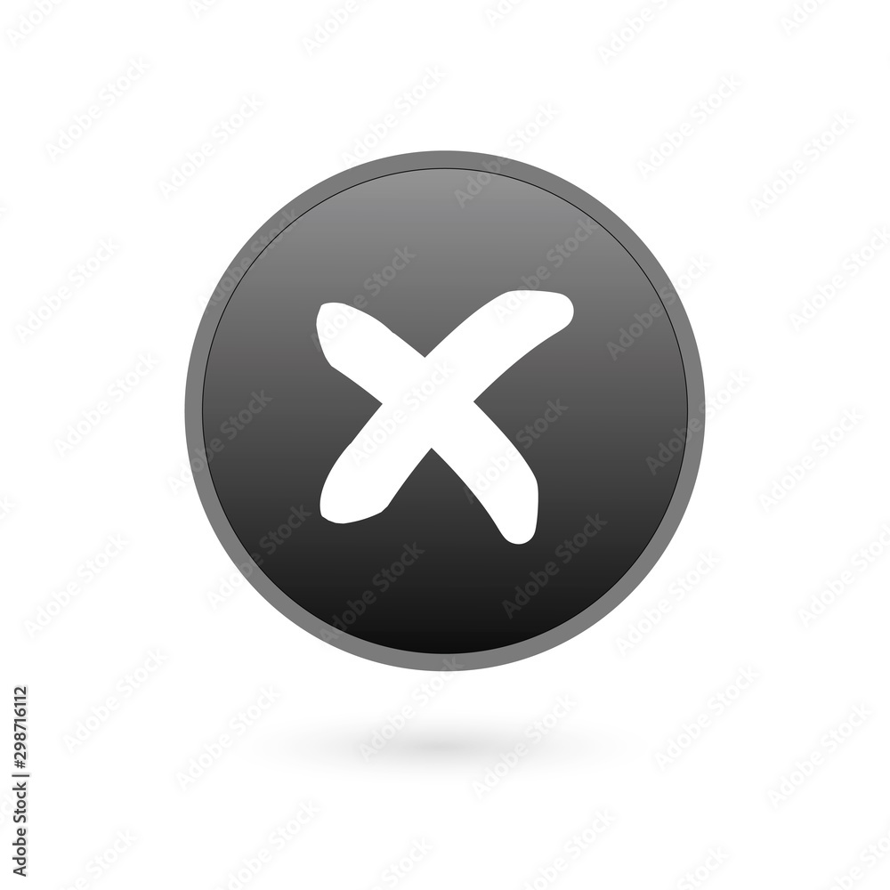 X mark Grunge cross sign Letter X logo Vector