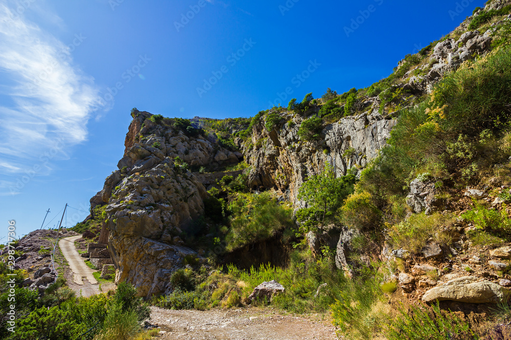 Stari Bar (Old Bar), Montenegro, the different view of suburb nature, mountains, forests Stari Bar (Old Bar), Montenegro, the different view of suburb nature, mountains, forests