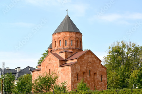 View of the Armenian church of St. Stepanos on a sunny summer day. Kaliningrad