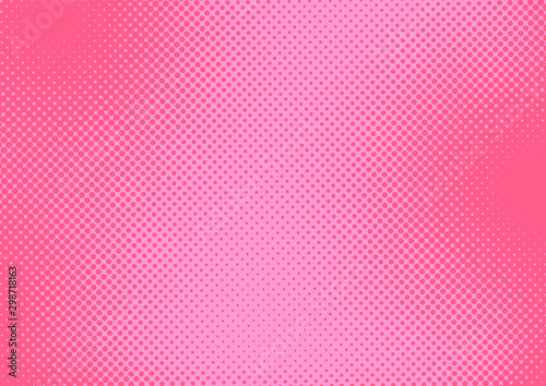 Pink pop art background in retro comic style with halftone dotted design, vector illustration eps10