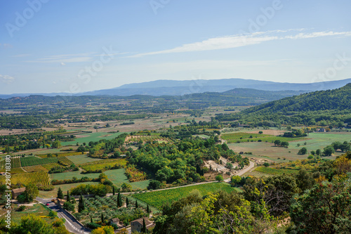 Obraz na płótnie Vue panoramique sur la vallée depuis le village de Gordes, Provence, France. w salonie