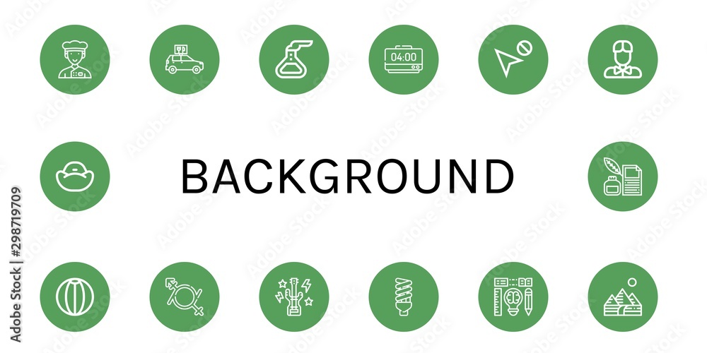 Set of background icons such as Chef, Car, Flask, Alarm clock, Cursor, Waiter, Beach ball, Gender fluid, Bass guitar, Lightbulb, Creativity, Pyramids, Bean bag, Quill , background Set of background icons such as Chef, Car, Flask, Alarm clock, Cursor, Waiter, Beach ball, Gender fluid, Bass guitar, Lightbulb, Creativity, Pyramids, Bean bag, Quill , background
