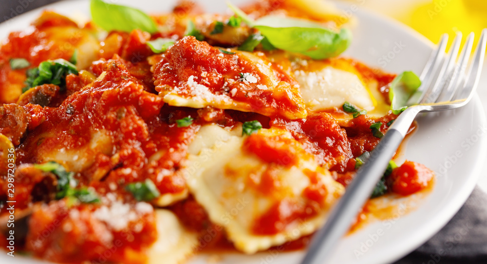 Closeup of tasty italian ravioli Closeup of tasty italian ravioli