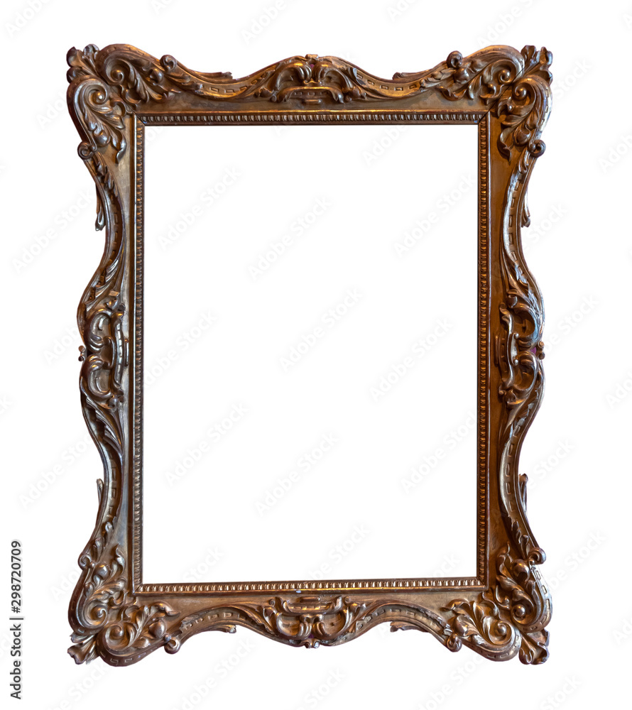 Antique photo picture frame isolated on white background Antique photo picture frame isolated on white background
