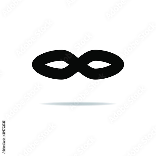 Party mask icon. Mask icon design isolated on white background. Vector illustration