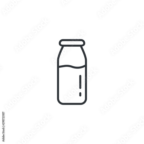 Milk Bottle icon symbol vector sign isolated on white background