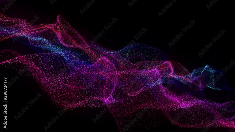 4K video. Lines abstract. Looped animation. Wave pattern. Dotted lines ...