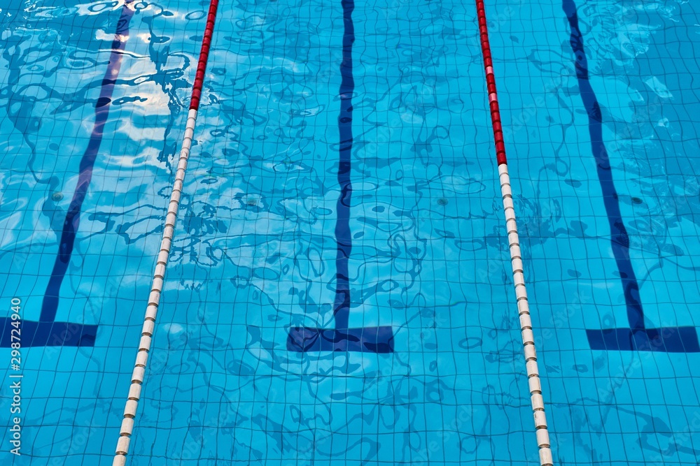 Swimming pool with empty lanes