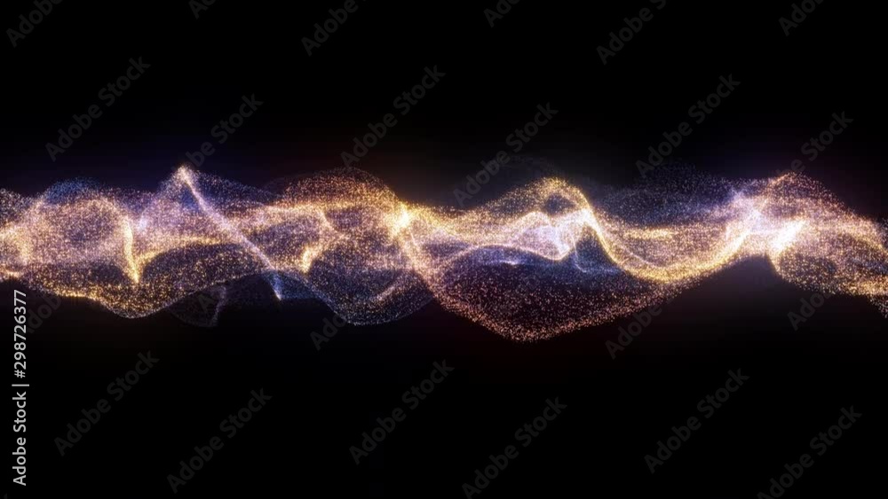 4K video. Lines abstract. Looped animation. Wave pattern. Dotted lines ...