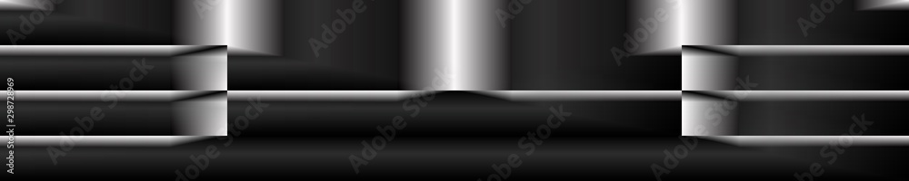 Obraz premium Digital art, abstract panoramic 3D objects, Germany