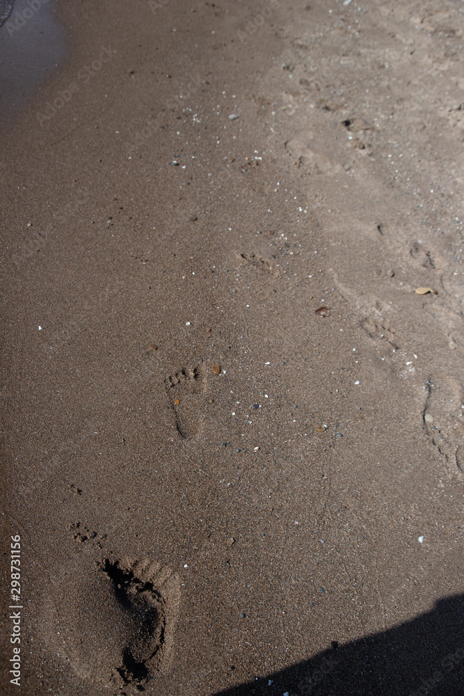 footprints in the sand