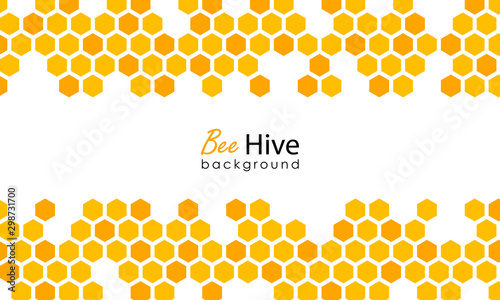 Honeycomb background. Hexagon beehive design isolated. Vector illustration photo