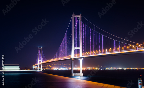 Osmangazi Bridge (Izmit Bay Bridge). IZMIT, KOCAELI, TURKEY. Longest bridge in Turkey and the fourth-longest suspension bridge in the world by the length of its central span.. © resul