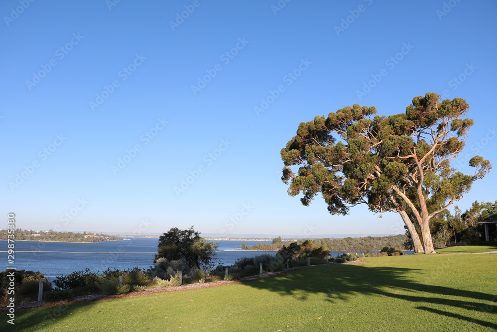 Naklejka premium Swan River Perth view from the Peppermint Grove, Western Australia