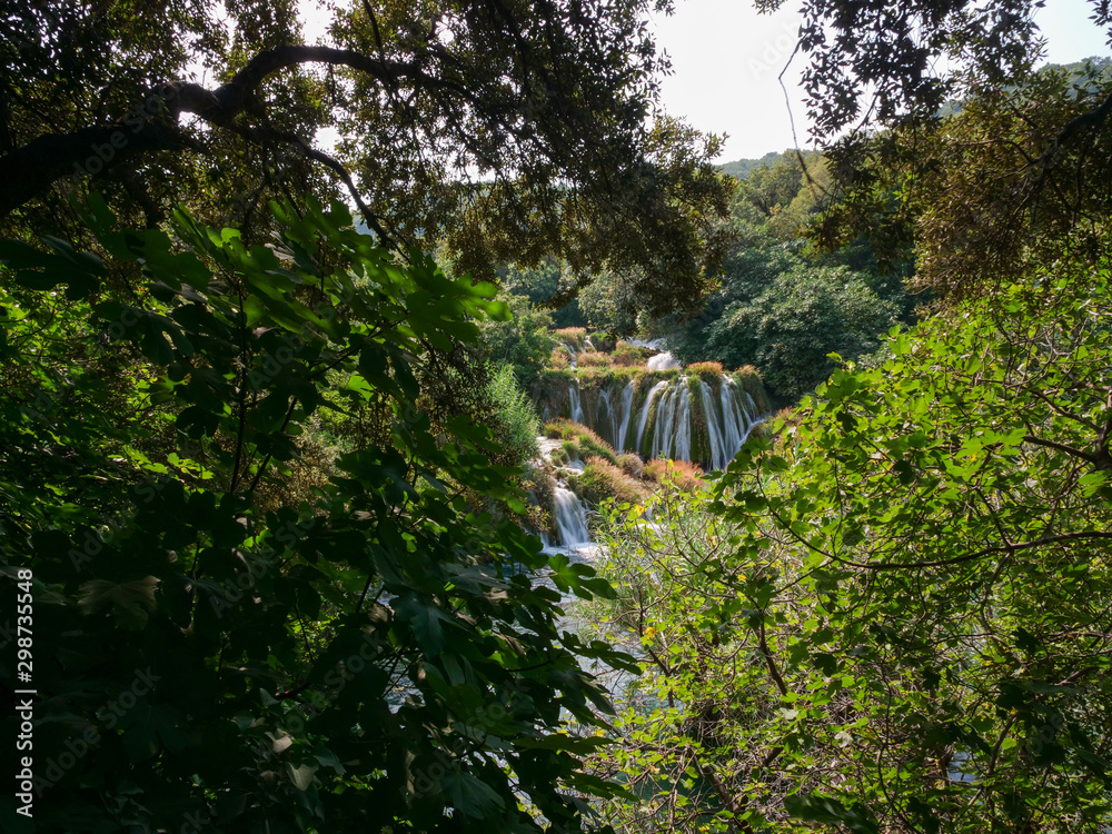 Waterfalls at Krka National Park in Croatia, long exposition Waterfalls at Krka National Park in Croatia, long exposition