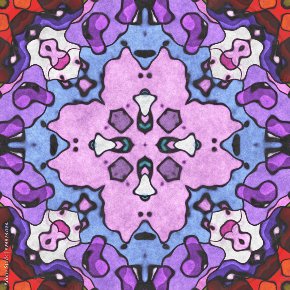 Fototapeta premium Kaleidoscopic art- geometry seamless ornate
