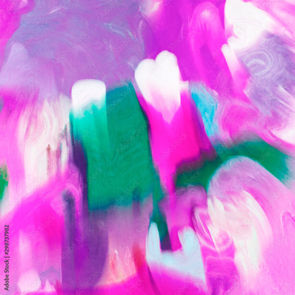 Bright multi-colored spray of paint in pink shades. Abstract background.