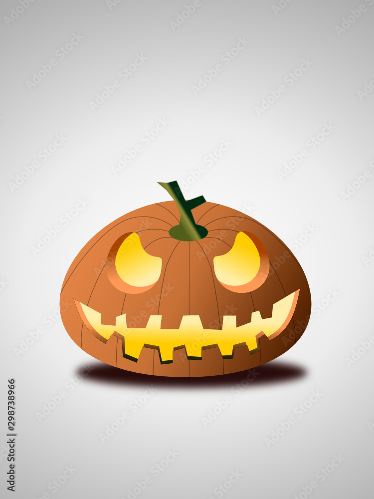 Citrouille photophore cartoon d'halloween