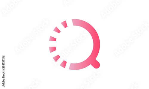 lettering q logo isolated