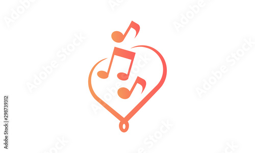 love music logo isolated