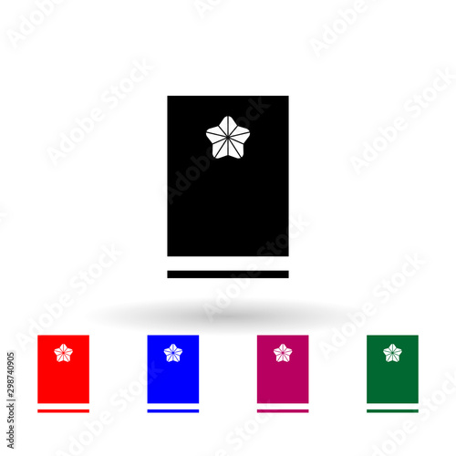 Japan sergeant military ranks and insignia multi color icon. Simple glyph, flat vector of military ranks and insignia of japan icons for ui and ux, website or mobile