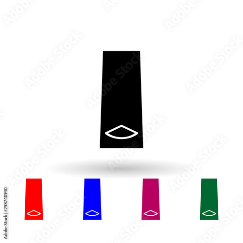Japan sergeant military ranks and insignia multi color icon. Simple glyph, flat vector of military ranks and insignia of japan icons for ui and ux, website or mobile