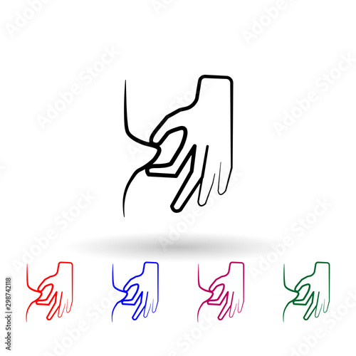 Skin tightening multi color icon. Simple outline, thin line vector of antiaging icons for ui and ux, website or mobile application