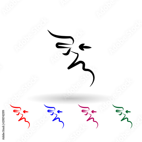 Surgery on nose multi color icon. Simple outline, thin line vector of antiaging icons for ui and ux, website or mobile application