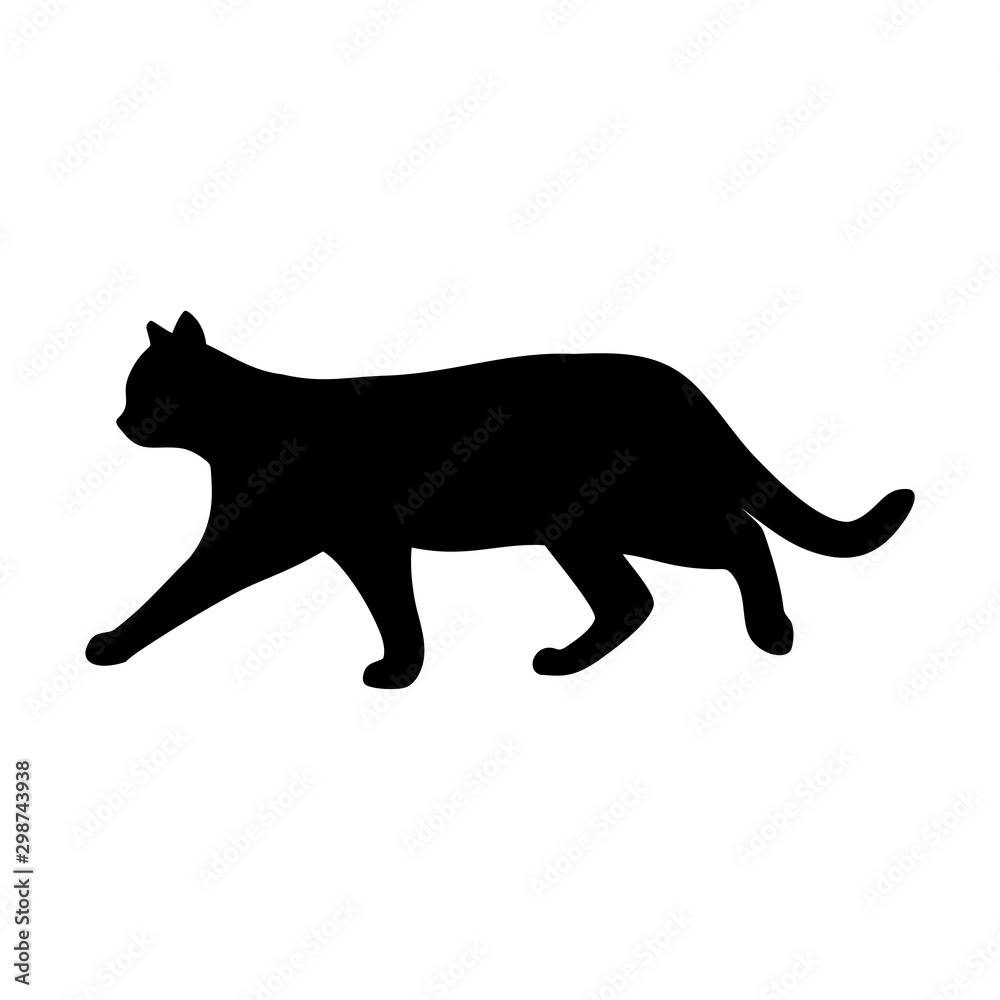 VECTOR. Cat. Business icon for the company. Logo for pet shop / veterinary clinic / symbol. Flat design. Illustration.
