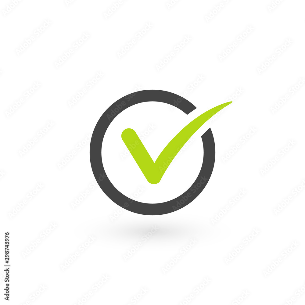 check mark icon in round box , Stock Vector illustration isolated on white background. check mark icon in round box , Stock Vector illustration isolated on white background.