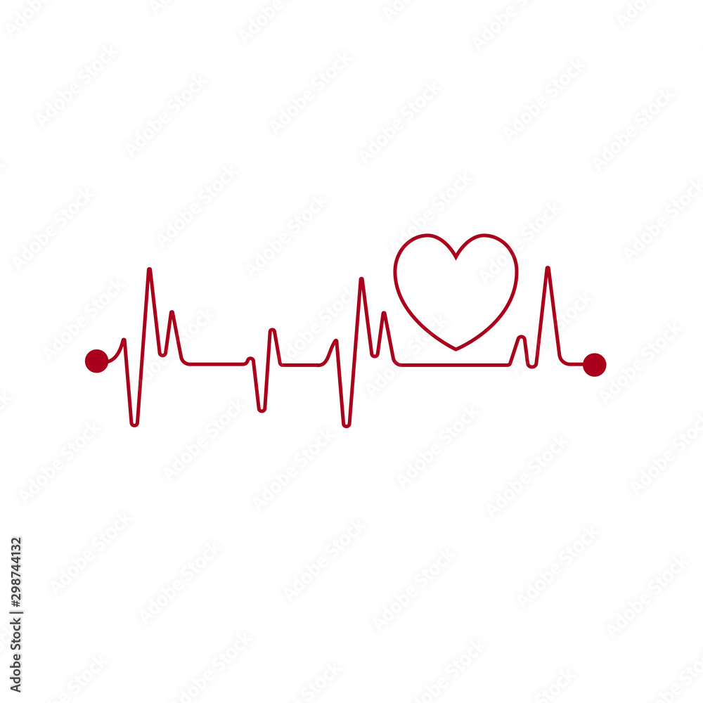 Pulse or heartbeat linear icon. Modern outline Pulse logo concept for Health and Medical porpuses. Stock Vector illustration isolated on white background.