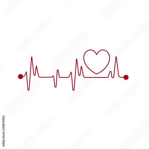 Pulse or heartbeat linear icon. Modern outline Pulse logo concept for Health and Medical porpuses. Stock Vector illustration isolated on white background.