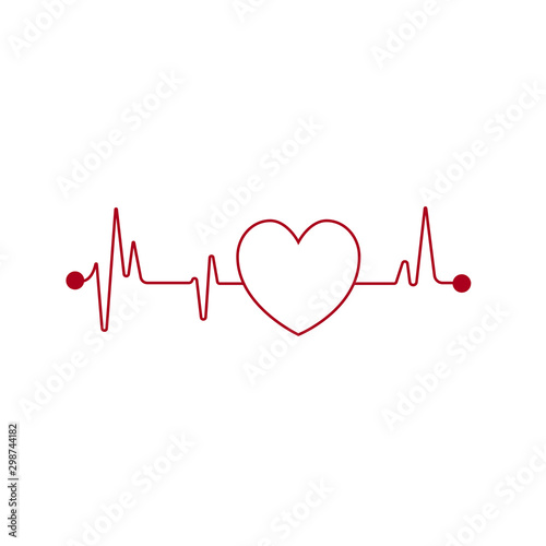 Pulse or heartbeat linear icon. Modern outline Pulse logo concept for Health and Medical porpuses. Stock Vector illustration isolated on white background.
