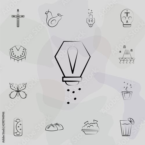Salt icon. Dia de muertos icons universal set for web and mobile