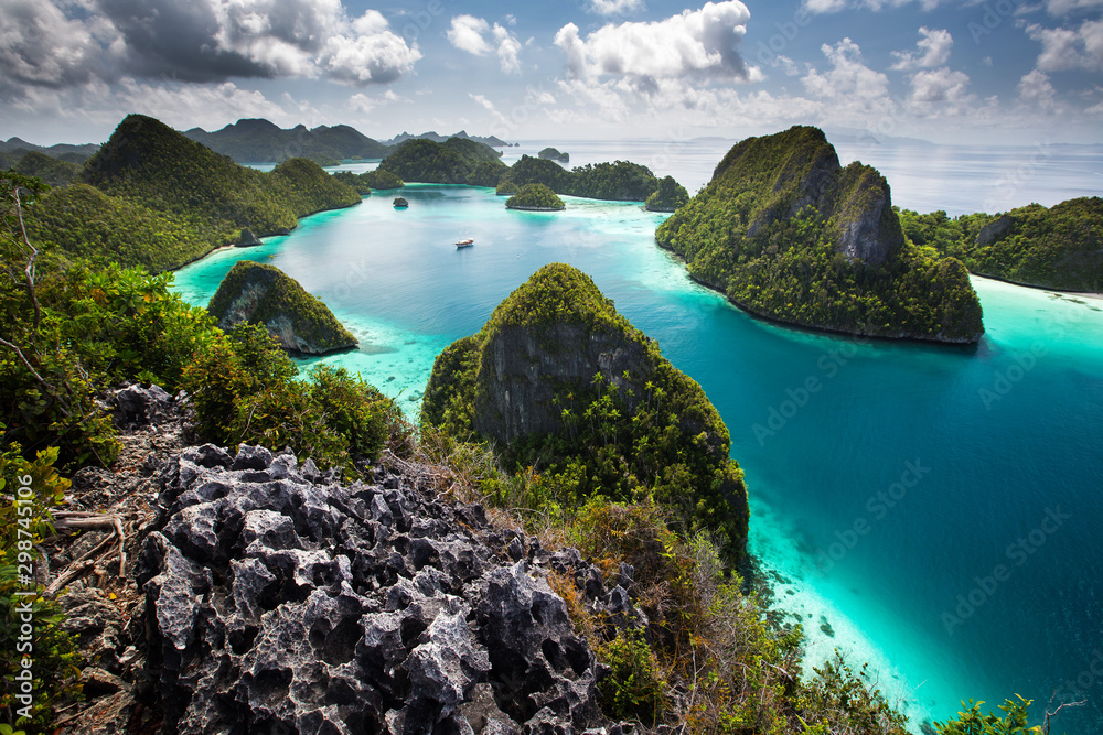 Fototapeta premium Picuresque landscape Wajag island, Raja Ampat, Indonesia