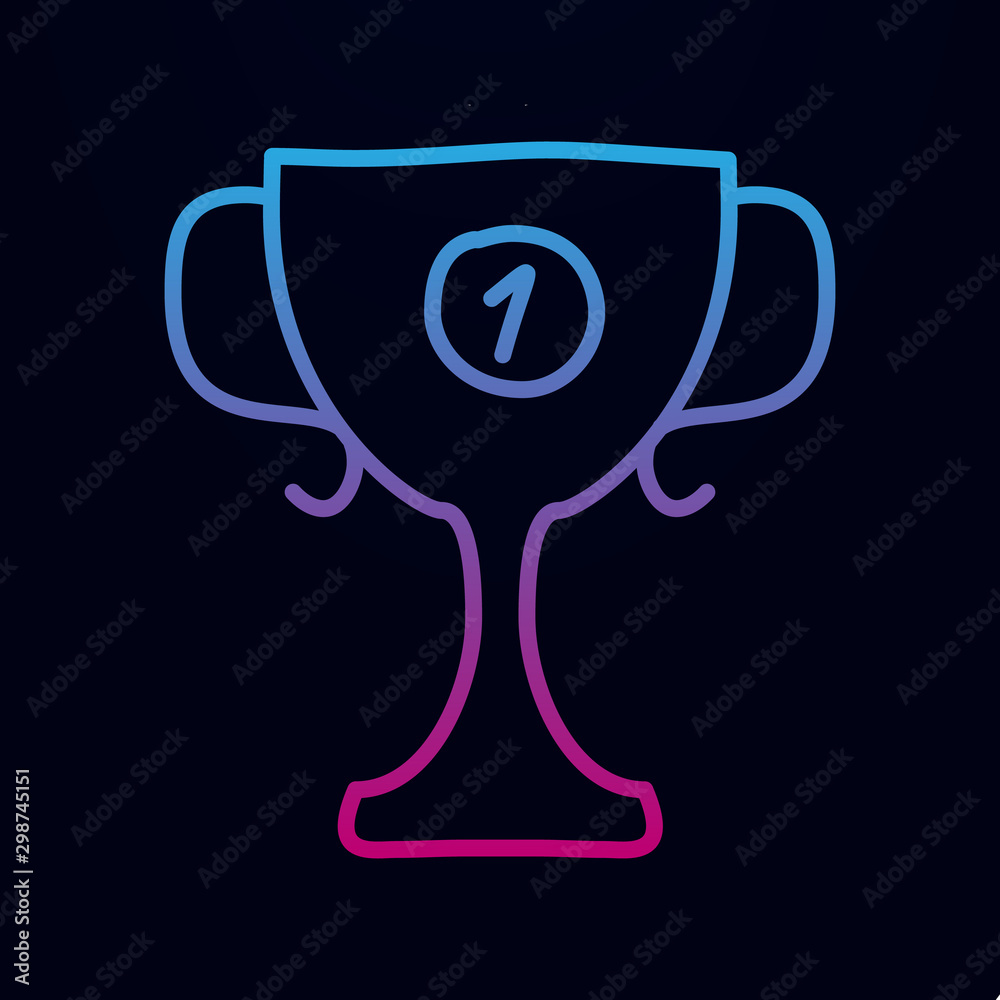 Cup for first place sketch nolan icon. Simple thin line, outline vector of education icons for ui and ux, website or mobile application Cup for first place sketch nolan icon. Simple thin line, outline vector of education icons for ui and ux, website or mobile application